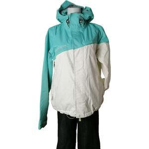 🦕  Teal and White Hooded Jacket by arson